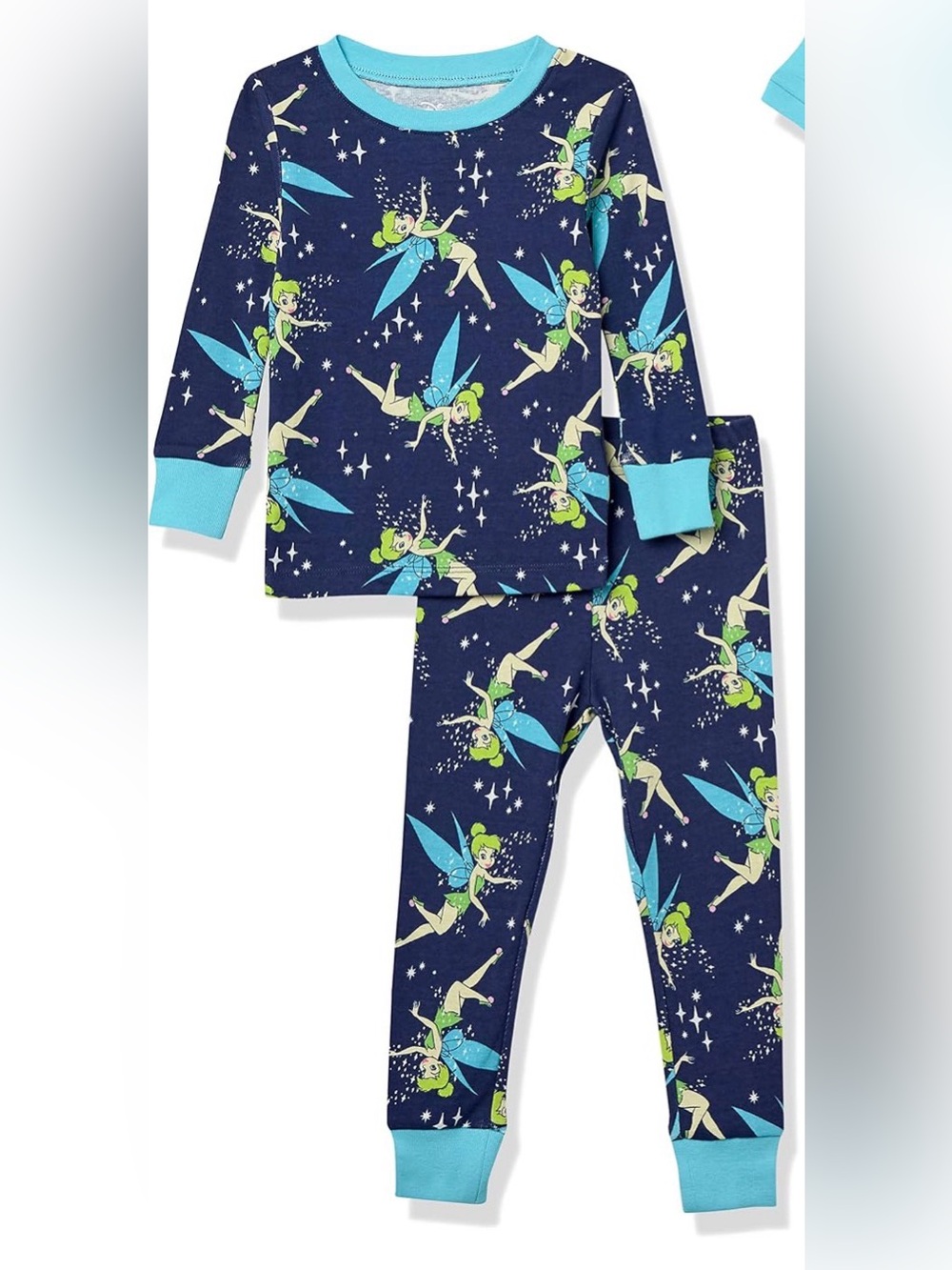 Tinker Bell Navy and Blue Kids Pajama Set - NWT